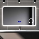 Miroir salle de bain led bluetooth, 160 x 80cm anti - buée commutateur tactile 3 en 1 éclairage blanc ... Miroir salle de bain led bluetooth, 160 x 80cm anti - buée commutateur tactile 3 en 1 éclairage blanc ...