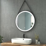 Heilmetz - miroir salle de bain rond 70 cm avec led 6500k ip44 ? interrupteur tactile, lumi�re blanche ...
