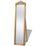 Miroir sur pied style baroque 160x40 cm dor� vidaxl