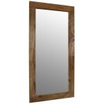 Miroir vertical 145x70cm - bois de sheesham / palissandre huil (taupe) - nature grey 706