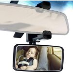 Miroir voiture bb, incassable retroviseur voiture bebe, 360 rotation rglables avec sangle  boucle ...