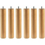 Miroytengo - lot de 4 ou 6 pieds pour sommier ou sommier tapissier avec filetage et systme anti - bruit ...