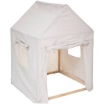 Atmosphera ? cabane enfant tipi en bois et toile beige h 116 cm ? dimensions l. 77, 5 x p. 77, 5 cm ? ...
