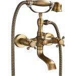 Suguword ? mitigeur de baignoire r�tro en laiton ? double poign�e ? douchette � main ? r�sistant � la ...