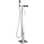 Mitigeur bain douche en ilot - design cubique - finition chrome