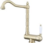 Mitigeur cuisine rabattable or bross�, robinet cuisine pliable sous fen�tre, mitigeur evier rotatif � ...