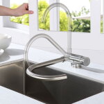 Lonheo - mitigeur cuisine rabattable pivotant  360robinet de cuisine avec poigne pliable contre fentre ...