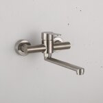 Mitigeur de cuisine robinet d'�vier de cuisine pivotant � 360� en acier inoxydable montage mural mitigeur ...