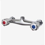 Mitigeur de douche de salle de bain, robinet en laiton double sortie chrom�e, mitigeur thermostatique ...