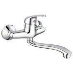 Mitigeur d'e'vier mural a' levier unique hydrall delfina en laiton chrome' robinets professionnels pour ...