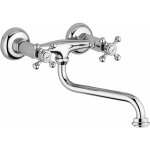 Mitigeur d'vier mural avec bec pivotant paffoni belinda fblv161cr chrom