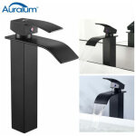 Vurahome - mitigeur lavabo cascade noir moderne pour vasque � poser robinet pour lavabo et vasque salle ...