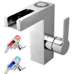 Mitigeur lavabo chrom� - robinet monocommande - poign�e lat�rale - 20115