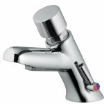 Idral - mitigeur lavabo temporis� avec bouton - poussoir anti - blocage s�rie moderne 08512f chrom� - ...