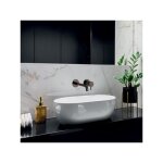 Cristina ondyna - mitigeur lavabo mural chrom� noir 2 trous bec 18 cm triverde tv25772