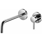 Paffoni - mitigeur lavabo mural couleur chrome bec 175 mm light lig006cr70 chrom - 175 mm
