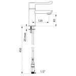 Delabie - mitigeur de lavabo thermostatique hauteur 95 mm