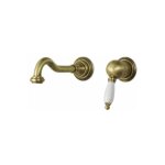 Mitigeur monocommande mural couleur bronze gattoni orta 2737 / 27vb. old bronze