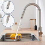 Lonheo - mitigeur robinet de cuisine avec douchette extensible rotatif  360 2 modes de pulvrisation ...