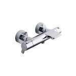 Ramon soler - mitigeur thermostatique bain - douche blautherm avec bec cascade, poignes laiton et inverseur ...