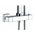 Bagnoclic - mitigeur thermostatique carr double sortie pour colonne douche