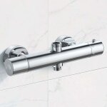 Mitigeur thermostatique pour colonne, robinet de douche en laiton haut g3 / 4 bsp + bas g1 / 2 bsp