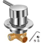 Mitigeur thermostatique de douche en laiton, robinet de sortie deux en un g1 / 2  pour salle de bain, ...