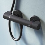 Am. pm - mitigeur thermostatique de douche noir robinet baignore thermostatique 38? m�langeur de baignoire ...