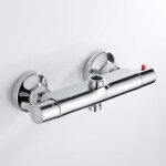 Mitigeur thermostatique douche salle de bain, robinet thermostatique douche en chrom�, robinet douche ...