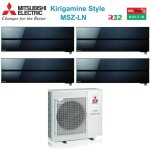 Mitsubishi electric quadri split climatiseur r�versible s�rie kirigamine style msz - ln 9 + 9 + 12 + ...