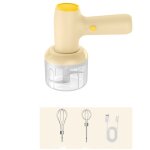 Mixeur � ail sans fil 2 en 1, presse - ail, batteur � ?ufs multifonctionnel, broyeur � ail, presse - ...