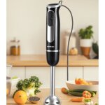 Mixeur plongeant 500 w de puissance, technologie crossblades avec lames de 4 lames en acier inoxydable. ...