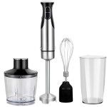 Mixeur plongeant - avizar - 1800w - inox 304 - fouet, hachoir et verre doseur