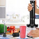 Mixeur plongeant turbo puissant multifonctionnel 500 w, lames en acier, ensemble 4 en 1