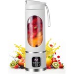 Mixeur portable 12 lames pour jus de fruits et smoothies 450 ml mini mixeur avec cran led rechargeable ...