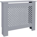 Ml - design - ecd germany cache - radiateur chauffage moderne - 78x19x82 cm - gris �tag�re en bois mdf ...