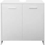 Ml - design meuble sous lavabo, blanc, 58x60x33 cm, avec 2 portes et 1 espace de rangement, panneau mdf ... Ml - design meuble sous lavabo, blanc, 58x60x33 cm, avec 2 portes et 1 espace de rangement, panneau mdf ...