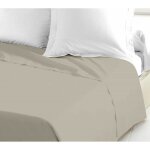 Home linge passion - drap plat coton 57 fils beige cr�me 180 x 290 cm