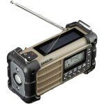 Mmr - 99 radio d'ext�rieur fm radio d'urgence, bluetooth panneau solaire, prot�g� contre les projections ...