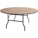 Mob event pro - table pliante ronde en bois 10 places 170cm buffet traiteur