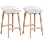 Mob - in - lot de chaises d'lot et bar en chne et assise plastique 65cm