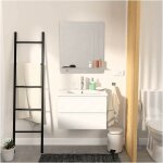 Mob - in - ensemble meuble simple vasque blanc 60cm + vasque + miroir Mob - in - ensemble meuble simple vasque blanc 60cm + vasque + miroir