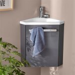 Mob - in - meuble lave - mains d'angle suspendu avec vasque r�sine
