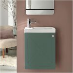 Mob - in - meuble lave - mains vert de gris ava