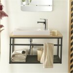 Meuble lave - mains wilo grande largeur avec vasque rsine 60cm