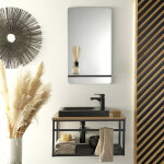 Mob - in - ensemble lave - mains wilo grande largeur avec robinet et miroir 60cm Mob - in - ensemble lave - mains wilo grande largeur avec robinet et miroir 60cm