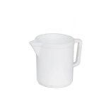 Mobil plastic - pichet doseur gradue' en polye'thyle'ne de 5 litres pot blanc avec anse