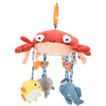 Mobile de lit b�b� crabe peluche jouets suspendus avec hochet et clochette pour poussette et berceau ...