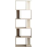 Mobili rebecca - rebecca mobili bibliotheque 5 etageres sapin blanchi mdf bureau 169x60x24