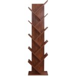 Mobili rebecca - rebecca mobili bibliothque meuble 10 etagres mdf marron noyer 160x44, 5x22